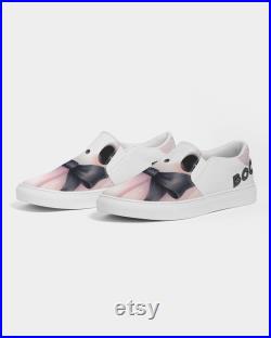 Women's Slip-On Canvas Shoe Pink Halloween Gost Boo-Jee Canvas Shoes Cute Halloween