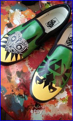 Zelda custom painted shoes