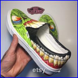 Zombie Van Slip Ons hand painted sneakers