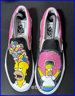 hand-painted the Simpsons shoes